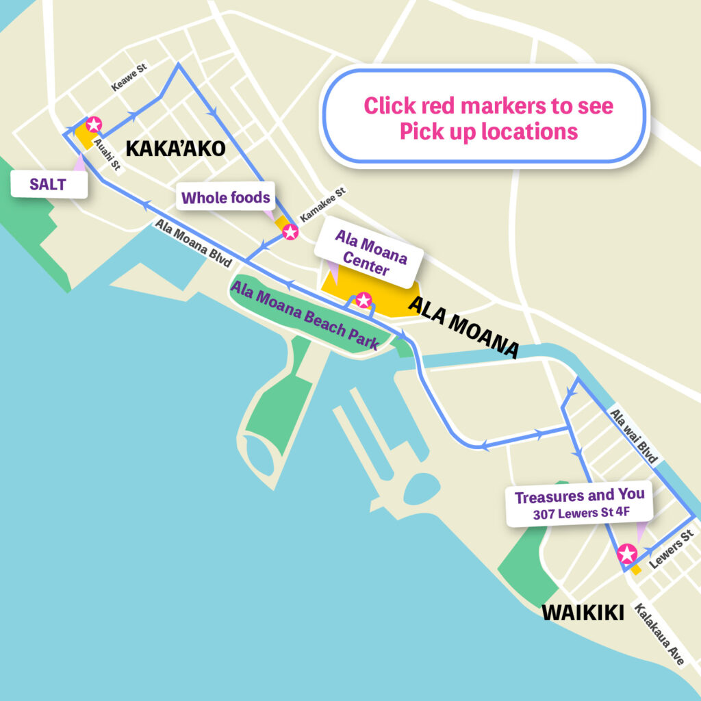 Free Trolley ride_Kakaako route map