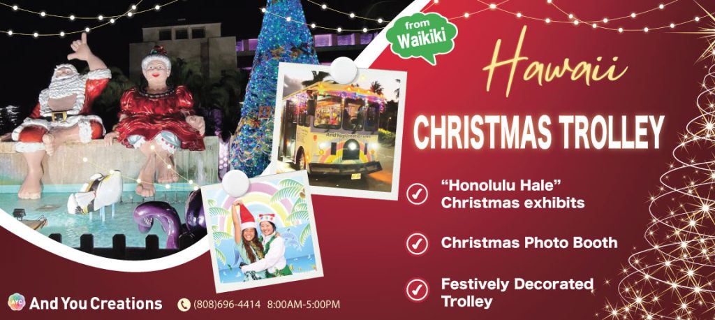 Honolulu city lights trolley banner